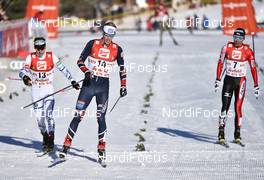 29.01.2017, Seefeld, Austria (AUT): Ilkka Herola (FIN), Magnus Krog (NOR), Akito Watabe (JPN) - FIS world cup nordic combined, individual gundersen HS109/15km, Seefeld (AUT). www.nordicfocus.com. © Thibaut/NordicFocus. Every downloaded picture is fee-liable.