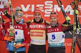 04.02.2017, Pyeong Chang, Korea (KOR): Mario Seidl (AUT), Johannes Rydzek (GER), (l-r) - FIS world cup nordic combined, individual gundersen HS140/10km, Pyeong Chang (KOR). www.nordicfocus.com. © Thibaut/NordicFocus. Every downloaded picture is fee-liable.