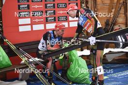 18.03.2017, Schonach, Germany (GER): Johannes Rydzek (GER), Eric Frenzel (GER) - FIS world cup nordic combined, individual gundersen HS106/10km, Schonach (GER). www.nordicfocus.com. © Thibaut/NordicFocus. Every downloaded picture is fee-liable.
