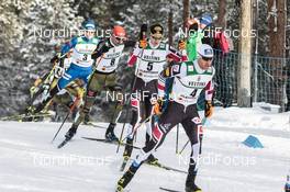 24.02.2017, Lahti, Finland (FIN): Kristjan Ilves (EST), Bjoern Kircheisen (GER), Mario Seidl (AUT), Bernhard Gruber (AUT), (l-r)  - FIS nordic world ski championships, nordic combined, individual gundersen HS100/10km, Lahti (FIN). www.nordicfocus.com. © Modica/NordicFocus. Every downloaded picture is fee-liable.