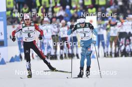 01.03.2017, Lahti, Finland (FIN): Takehiro Watanabe (JPN), Antoine Gerard (FRA) - FIS nordic world ski championships, nordic combined, individual gundersen HS130/10km, Lahti (FIN). www.nordicfocus.com. © Thibaut/NordicFocus. Every downloaded picture is fee-liable.