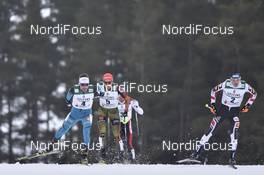 01.03.2017, Lahti, Finland (FIN): Francois Braud (FRA), Johannes Rydzek (GER), Wilhelm Denifl (AUT) - FIS nordic world ski championships, nordic combined, individual gundersen HS130/10km, Lahti (FIN). www.nordicfocus.com. © Thibaut/NordicFocus. Every downloaded picture is fee-liable.