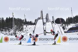 01.03.2017, Lahti, Finland (FIN): Akito Watabe (JPN), Wilhelm Denifl (AUT), Johannes Rydzek (GER) - FIS nordic world ski championships, nordic combined, individual gundersen HS130/10km, Lahti (FIN). www.nordicfocus.com. © Thibaut/NordicFocus. Every downloaded picture is fee-liable.