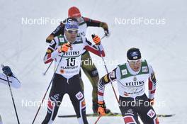 01.03.2017, Lahti, Finland (FIN): Bernhard Gruber (AUT), Philipp Orter (AUT) - FIS nordic world ski championships, nordic combined, individual gundersen HS130/10km, Lahti (FIN). www.nordicfocus.com. © Thibaut/NordicFocus. Every downloaded picture is fee-liable.