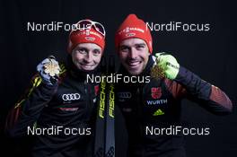 03.03.2017, Lahti, Finland (FIN): Frenzel Eric (GER), Rydzek Johannes (GER), (l-r)  - FIS nordic world ski championships, nordic combined, medals, Lahti (FIN). www.nordicfocus.com. © Modica/NordicFocus. Every downloaded picture is fee-liable.