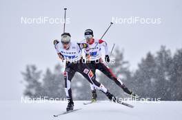 26.02.2017, Lahti, Finland (FIN): Paul Gerstgraser (AUT), Akito Watabe (JPN) - FIS nordic world ski championships, nordic combined, team HS100/4x5km, Lahti (FIN). www.nordicfocus.com. © Thibaut/NordicFocus. Every downloaded picture is fee-liable.