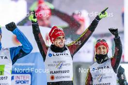 03.03.2017, Lahti, Finland (FIN): Frenzel Eric (GER), Rydzek Johannes (GER), (l-r)  - FIS nordic world ski championships, nordic combined, team sprint HS130/2x7.5km, Lahti (FIN). www.nordicfocus.com. © Modica/NordicFocus. Every downloaded picture is fee-liable.
