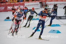 03.12.2017, Lillehammer, Norway (NOR): Wilhelm Denifl (AUT), Johannes Rydzek (GER), Akito Watabe (JPN), (l-r)  - FIS world cup nordic combined, individual gundersen HS138/10km, Lillehammer (NOR). www.nordicfocus.com. © Rauschendorfer/NordicFocus. Every downloaded picture is fee-liable.