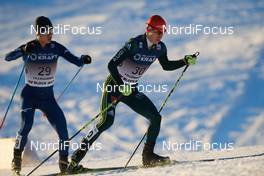 03.12.2017, Lillehammer, Norway (NOR): Takehiro Watanabe (JPN), Manuel Faisst (GER), (l-r)  - FIS world cup nordic combined, individual gundersen HS138/10km, Lillehammer (NOR). www.nordicfocus.com. © Rauschendorfer/NordicFocus. Every downloaded picture is fee-liable.