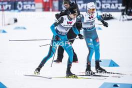02.12.2017, Lillehammer, Norway (NOR): Francois Braud (FRA), Maxime Laheurte (FRA), (l-r)  - FIS world cup nordic combined, team HS100/4x5km, Lillehammer (NOR). www.nordicfocus.com. © Modica/NordicFocus. Every downloaded picture is fee-liable.