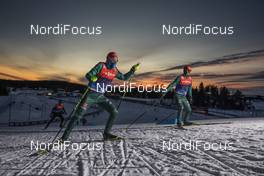 01.12.2017, Lillehammer, Norway (NOR): Fabian Riessle (GER), Manuel Faisst (GER), (l-r)  - FIS world cup nordic combined, training, Lillehammer (NOR). www.nordicfocus.com. © Modica/NordicFocus. Every downloaded picture is fee-liable.