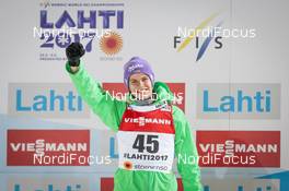 25.02.2017, Lahti, Finland (FIN): Andreas Wellinger (GER) - FIS nordic world ski championships, ski jumping, individual HS100, Lahti (FIN). www.nordicfocus.com. © Modica/NordicFocus. Every downloaded picture is fee-liable.