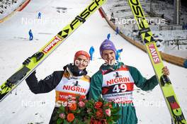 10.12.2017, Titisee-Neustadt, Germany (GER): Richard Freitag (GER), Andreas Wellinger (GER), (l-r) - FIS world cup ski jumping, individual HS142, Titisee-Neustadt (GER). www.nordicfocus.com. © Rauschendorfer/NordicFocus. Every downloaded picture is fee-liable.