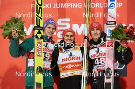10.12.2017, Titisee-Neustadt, Germany (GER): Andreas Wellinger (GER), Richard Freitag (GER), Daniel Andre Tande (NOR), (l-r) - FIS world cup ski jumping, individual HS142, Titisee-Neustadt (GER). www.nordicfocus.com. © Rauschendorfer/NordicFocus. Every downloaded picture is fee-liable.