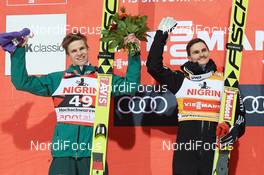 10.12.2017, Titisee-Neustadt, Germany (GER): Andreas Wellinger (GER), Richard Freitag (GER), (l-r) - FIS world cup ski jumping, individual HS142, Titisee-Neustadt (GER). www.nordicfocus.com. © Rauschendorfer/NordicFocus. Every downloaded picture is fee-liable.