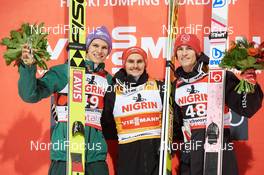 10.12.2017, Titisee-Neustadt, Germany (GER): Andreas Wellinger (GER), Richard Freitag (GER), Daniel Andre Tande (NOR), (l-r) - FIS world cup ski jumping, individual HS142, Titisee-Neustadt (GER). www.nordicfocus.com. © Rauschendorfer/NordicFocus. Every downloaded picture is fee-liable.