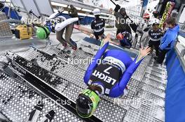 07.01.2017 Oberstdorf, Germany (GER): Eva Logar (SLO), Abby Ringquist (USA) - FIS world cup ski jumping ladies, individual HS137, Oberstdorf (GER). www.nordicfocus.com. © Thibaut/NordicFocus. Every downloaded picture is fee-liable.
