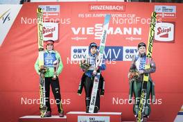 05.02.2017, Hinzenbach, Austria (AUT): Carina Vogt (GER), Sara Takanashi (JPN), Maren Lundby (NOR), (l-r) - FIS world cup ski jumping ladies, individual HS94, Hinzenbach (AUT). www.nordicfocus.com. © Modica/NordicFocus. Every downloaded picture is fee-liable.