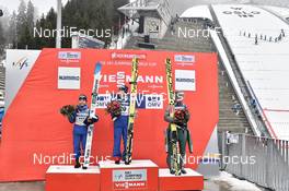 12.03.2017, Oslo, Norway (NOR): Sara Takanashi (JPN), Yuki Ito (JPN), Maren Lundby (NOR), (l-r) - FIS world cup ski jumping ladies, individual HS134, Oslo (NOR). www.nordicfocus.com. © Thibaut/NordicFocus. Every downloaded picture is fee-liable.