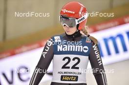 12.03.2017, Oslo, Norway (NOR): Svenja Wuerth (GER) - FIS world cup ski jumping ladies, individual HS134, Oslo (NOR). www.nordicfocus.com. © Thibaut/NordicFocus. Every downloaded picture is fee-liable.