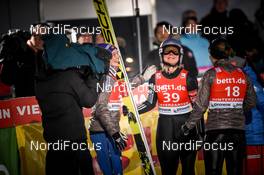 17.12.2017, Hinterzarten, Germany (GER): Silje Opseth (NOR), AnnaOdine Stroem (NOR), Maren Lundby (NOR) - FIS world cup ski jumping ladies, individual HS108, Hinterzarten (GER). www.nordicfocus.com. © Tumashov/NordicFocus. Every downloaded picture is fee-liable.