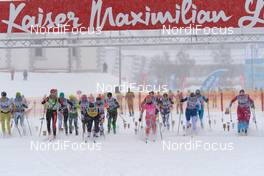 14.01.2017, Seefeld, Austria (AUT): Start of the womens race - Visma Ski Classics Kaiser Maximilian Lauf, Seefeld (AUT). www.nordicfocus.com. © Rauschendorfer/NordicFocus. Every downloaded picture is fee-liable.