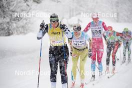14.01.2017, Seefeld, Austria (AUT): Britta Johansson Norgren (SWE), Astrid Oeyre Slind (NOR), Emilia Lindstedt (SWE), (l-r)  - Visma Ski Classics Kaiser Maximilian Lauf, Seefeld (AUT). www.nordicfocus.com. © Rauschendorfer/NordicFocus. Every downloaded picture is fee-liable.
