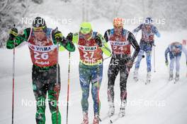 14.01.2017, Seefeld, Austria (AUT): Alexey Dvoskin (RUS), Lukas Bauer (CZE), Simen Engebretsen Nordli (NOR), (l-r)  - Visma Ski Classics Kaiser Maximilian Lauf, Seefeld (AUT). www.nordicfocus.com. © Rauschendorfer/NordicFocus. Every downloaded picture is fee-liable.