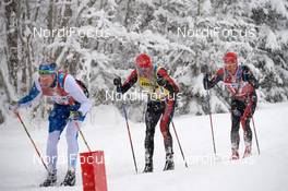 14.01.2017, Seefeld, Austria (AUT): Florian Rohde (GER), Tord Asle Gjerdalen (NOR), Oeyvind Moen Fjeld (NOR), (l-r)  - Visma Ski Classics Kaiser Maximilian Lauf, Seefeld (AUT). www.nordicfocus.com. © Rauschendorfer/NordicFocus. Every downloaded picture is fee-liable.