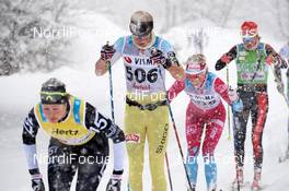 14.01.2017, Seefeld, Austria (AUT): Britta Johansson Norgren (SWE), Astrid Oeyre Slind (NOR), Emilia Lindstedt (SWE), Katerina Smutna (CZE), (l-r)  - Visma Ski Classics Kaiser Maximilian Lauf, Seefeld (AUT). www.nordicfocus.com. © Rauschendorfer/NordicFocus. Every downloaded picture is fee-liable.