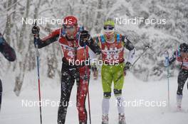 14.01.2017, Seefeld, Austria (AUT): Anders Aukland (NOR), Bruno Debertolis (ITA), (l-r)  - Visma Ski Classics Kaiser Maximilian Lauf, Seefeld (AUT). www.nordicfocus.com. © Rauschendorfer/NordicFocus. Every downloaded picture is fee-liable.