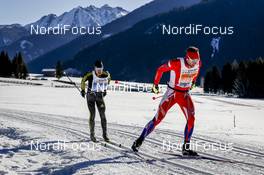 21.01.2017, Lienz, Austria (AUT): Toni Escher (GER), (l-r)  - FIS Marathon Cup Dolomitenlauf, Lienz (AUT). www.nordicfocus.com. © Bragotto/NordicFocus. Every downloaded picture is fee-liable.