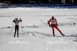22.01.2017, Lienz, Austria (AUT): Manuel Sieber (GER), Didier Roy (FRA), (l-r)  - FIS Marathon Cup Dolomitenlauf, Lienz (AUT). www.nordicfocus.com. © Bragotto/NordicFocus. Every downloaded picture is fee-liable.