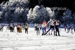 21.01.2017, Lienz, Austria (AUT): Martin Doppelreiter (AUT), Thomas Freimuth (GER), Damien Tarantola (FRA), (l-r)  - FIS Marathon Cup Dolomitenlauf, Lienz (AUT). www.nordicfocus.com. © Bragotto/NordicFocus. Every downloaded picture is fee-liable.
