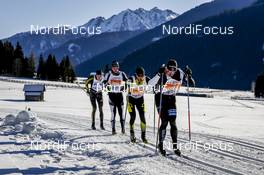 21.01.2017, Lienz, Austria (AUT): Thomas Freimuth (GER), Martin Sutter (AUT), Damien Tarantola (FRA), (l-r)  - FIS Marathon Cup Dolomitenlauf, Lienz (AUT). www.nordicfocus.com. © Bragotto/NordicFocus. Every downloaded picture is fee-liable.