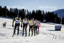 21.01.2017, Lienz, Austria (AUT): Toni Escher (GER), Martin Sutter (AUT), Damien Tarantola (FRA), (l-r)  - FIS Marathon Cup Dolomitenlauf, Lienz (AUT). www.nordicfocus.com. © Bragotto/NordicFocus. Every downloaded picture is fee-liable.