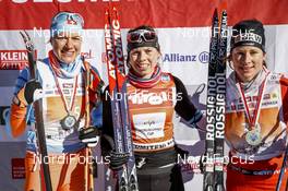22.01.2017, Lienz, Austria (AUT): Rahel Imoberdorf (SUI), Aurelie Dabudyk (FRA), Seraina Boner (SUI), (l-r) - FIS Marathon Cup Dolomitenlauf, Lienz (AUT). www.nordicfocus.com. © Bragotto/NordicFocus. Every downloaded picture is fee-liable.