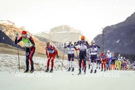 29.01.2017, Molina di Fiemme, Italy (ITA): Jerry Ahrlin (SWE), Simen Engebretsen Nordli (NOR), Rikard Tynell (SWE), (l-r)  - Ski Classics and FIS Marathon Cup Marcialonga, Molina di Fiemme (ITA). www.nordicfocus.com. © Bragotto/NordicFocus. Every downloaded picture is fee-liable.