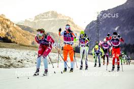29.01.2017, Molina di Fiemme, Italy (ITA): Tatjana Mannima, Heli Heiskanen, Seraina Boner, (l-r)  - Ski Classics and FIS Marathon Cup Marcialonga, Molina di Fiemme (ITA). www.nordicfocus.com. © Bragotto/NordicFocus. Every downloaded picture is fee-liable.