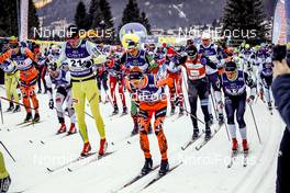 29.01.2017, Molina di Fiemme, Italy (ITA): Kjetil Hagtvedt Dammen (NOR), Tore Bjoerseth Berdal (NOR), (l-r)  - Ski Classics and FIS Marathon Cup Marcialonga, Molina di Fiemme (ITA). www.nordicfocus.com. © Bragotto/NordicFocus. Every downloaded picture is fee-liable.