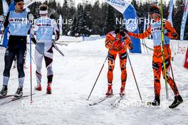 11.02.2017, Cortina-Toblach, Italy (ITA): Fredrik Bystroem (SWE), ¯ystein Pettersen (NOR), Petter Eliassen (NOR), (l-r)  - Ski Classics, Cortina-Toblach (ITA). www.nordicfocus.com. © Bragotto/NordicFocus. Every downloaded picture is fee-liable.