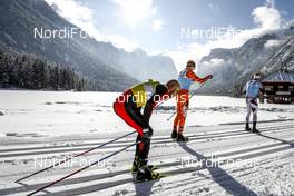 11.02.2017, Cortina-Toblach, Italy (ITA): Tord Asle Gjerdalen (NOR), Petter Eliassen (NOR), Morten Eide Pedersen (NOR), (l-r)  - Ski Classics, Cortina-Toblach (ITA). www.nordicfocus.com. © Bragotto/NordicFocus. Every downloaded picture is fee-liable.