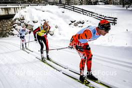 11.02.2017, Cortina-Toblach, Italy (ITA): Morten Eide Pedersen (NOR), Tord Asle Gjerdalen (NOR), Petter Eliassen (NOR), (l-r)  - Ski Classics, Cortina-Toblach (ITA). www.nordicfocus.com. © Bragotto/NordicFocus. Every downloaded picture is fee-liable.