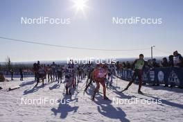 08.04.2017, Levi, Finland (FIN): Oeystein Pettersen (NOR), Stian Hoelgaard (NOR), Andreas Nygaard (NOR), (l-r) - Visma Ski Classics Yllaes-Levi, Levi (FIN). www.nordicfocus.com. © Manzoni/NordicFocus. Every downloaded picture is fee-liable.