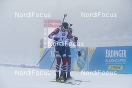 07.01.2018, Oberhof, Germany (GER): Tarjei Boe (NOR), Lars Helge Birkeland (NOR) -  IBU world cup biathlon, relay men, Oberhof (GER). www.nordicfocus.com. © Manzoni/NordicFocus. Every downloaded picture is fee-liable.