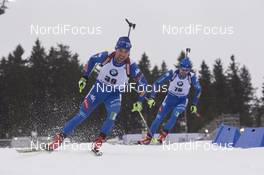 05.01.2018, Oberhof, Germany (GER): Thomas Bormolini (ITA), Thierry Chenal (ITA), (l-r) -  IBU world cup biathlon, sprint men, Oberhof (GER). www.nordicfocus.com. © Manzoni/NordicFocus. Every downloaded picture is fee-liable.