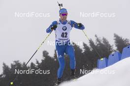 05.01.2018, Oberhof, Germany (GER): Sean Doherty (USA) -  IBU world cup biathlon, sprint men, Oberhof (GER). www.nordicfocus.com. © Manzoni/NordicFocus. Every downloaded picture is fee-liable.