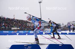 04.01.2018, Oberhof, Germany (GER): Kaisa Makarainen (FIN), Selina Gasparin (SUI), (l-r) -  IBU world cup biathlon, sprint women, Oberhof (GER). www.nordicfocus.com. © Manzoni/NordicFocus. Every downloaded picture is fee-liable.