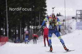03.01.2018, Oberhof, Germany (GER): Event Feature: undefined athlete competes on the track -  IBU world cup biathlon, training, Oberhof (GER). www.nordicfocus.com. © Manzoni/NordicFocus. Every downloaded picture is fee-liable.