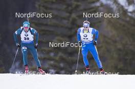 10.01.2018, Ruhpolding, Germany (GER): Volodymyr Siemakov (UKR), Lowell Bailey (USA), (l-r) -  IBU world cup biathlon, individual men, Ruhpolding (GER). www.nordicfocus.com. © Manzoni/NordicFocus. Every downloaded picture is fee-liable.